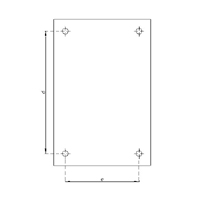 View W - arrangement of fixing holes