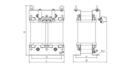 Design B for the power above 6,3 kVA